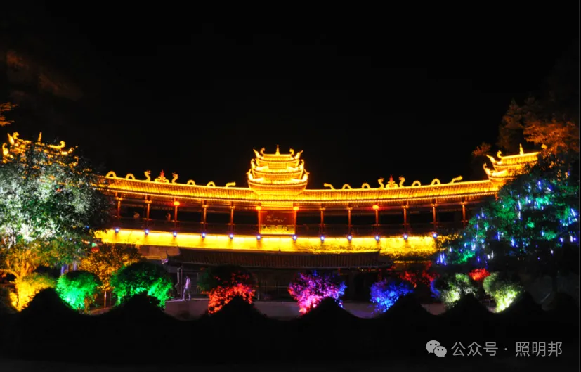 AI 景观照明 园区夜景