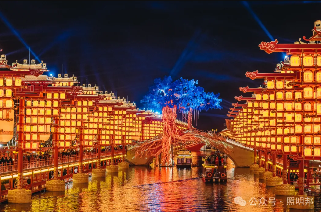 Lighting effect diagram: hotel night view